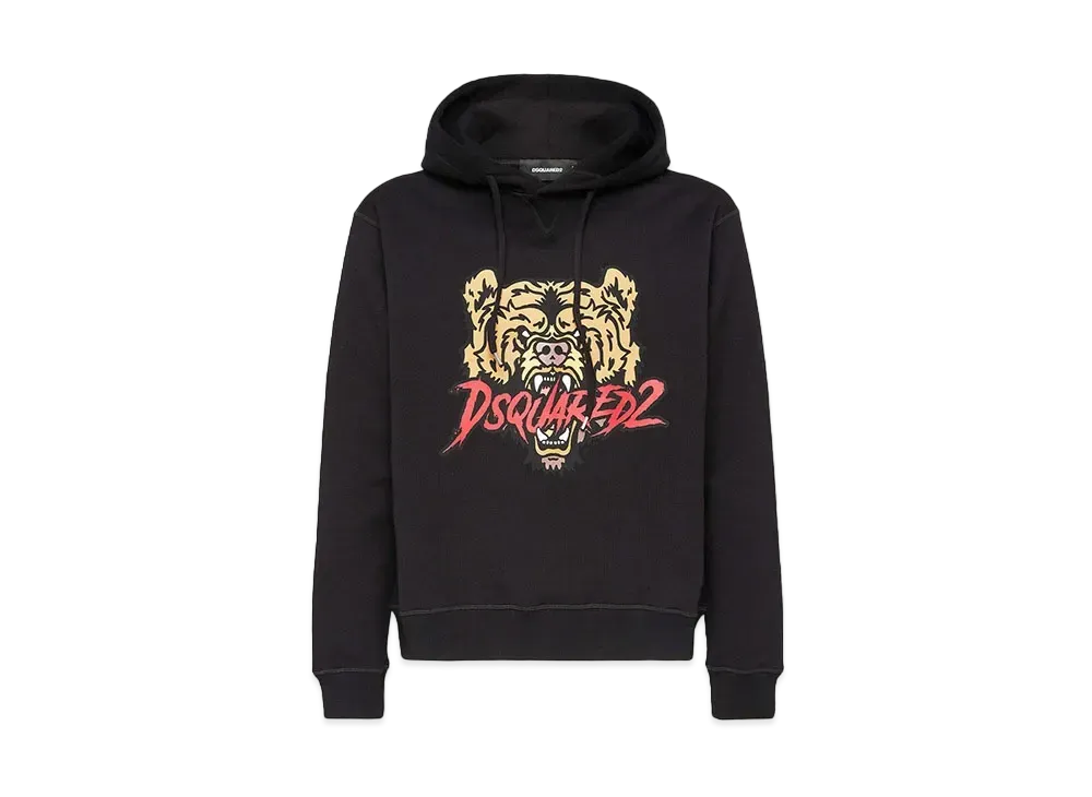 Dsquared2 Bear Logo Cool Fit Hoodie Sweatshirt "Black"
