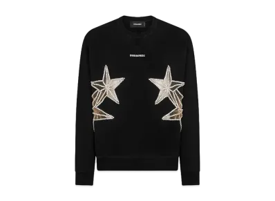 Dsquared2 Star Night Cool Fit Crewneck Sweatshirt "Black"