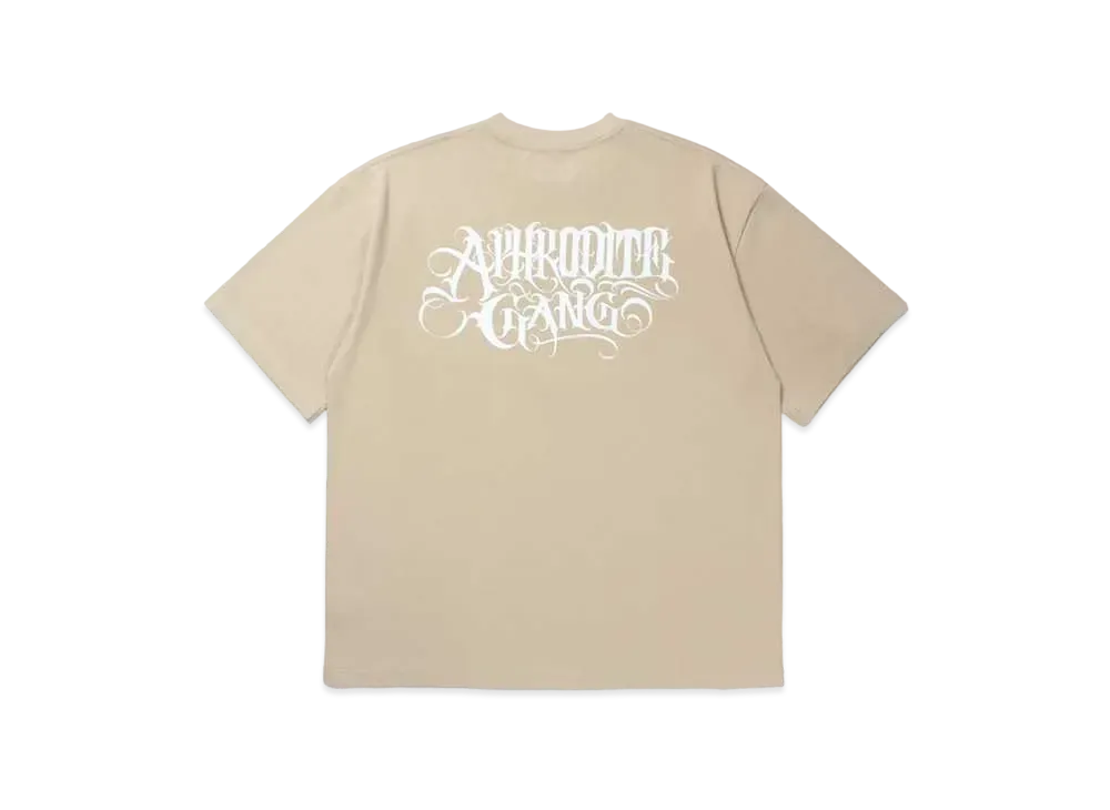 APHRODITEGANG Classic Logo S/S Tee (White Print) "Light Brown"