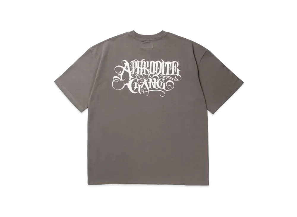 APHRODITEGANG Classic Logo S/S Tee (White Print) "Charcoal"
