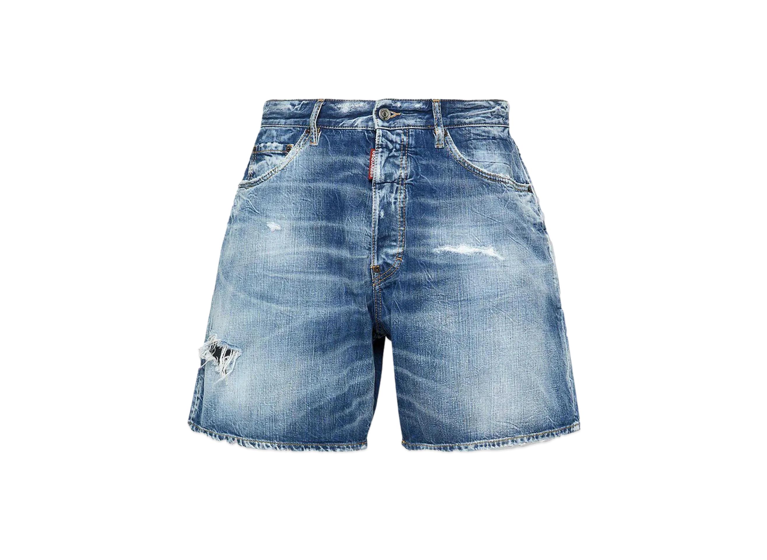 Dsquared2 Medium Everything Wash Boxer Short Jeans "Navy"