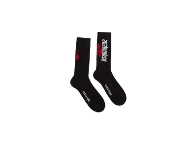 Dsquared2 Mid-Crew Socks "Black/White"