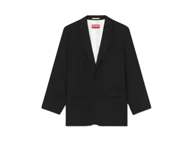 KENZO Oversize KIMONO Sleeve Tailored Jacket "Black"