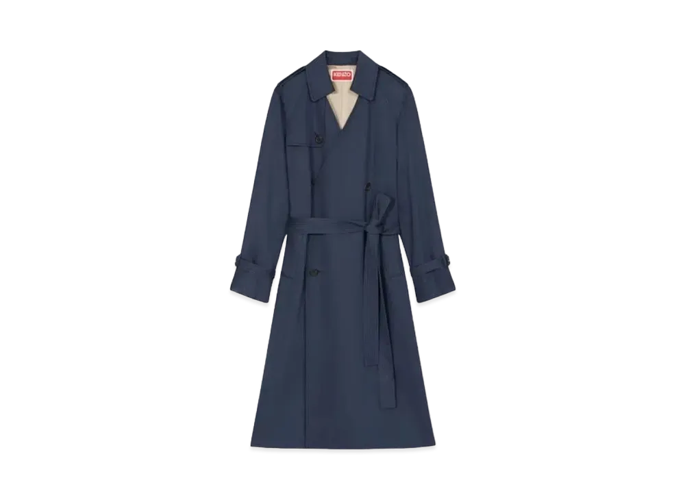 KENZO KIMONO Trench Coat "Midnight Blue"
