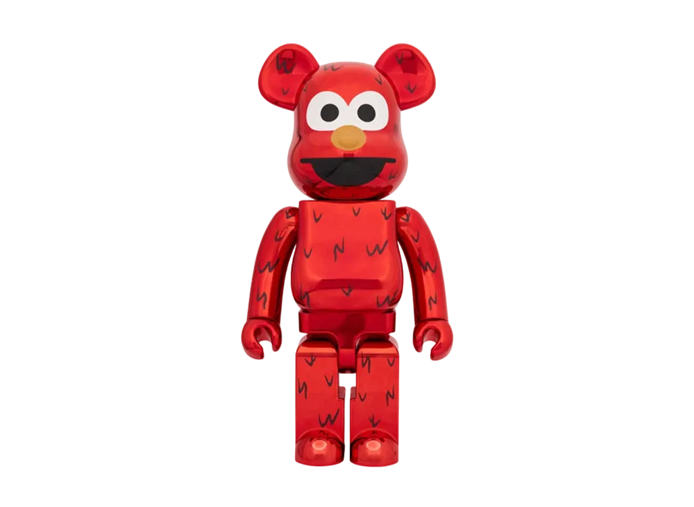 MEDICOM TOY "BEARBRICK" -SESAME STREET- ELMO CHROME Ver. 1000%