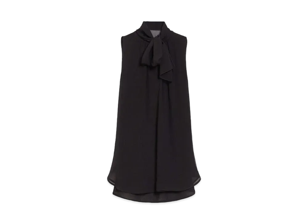 Max Mara Mela Silk Georgette Blouse "Black"
