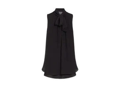 Max Mara Mela Silk Georgette Blouse "Black"