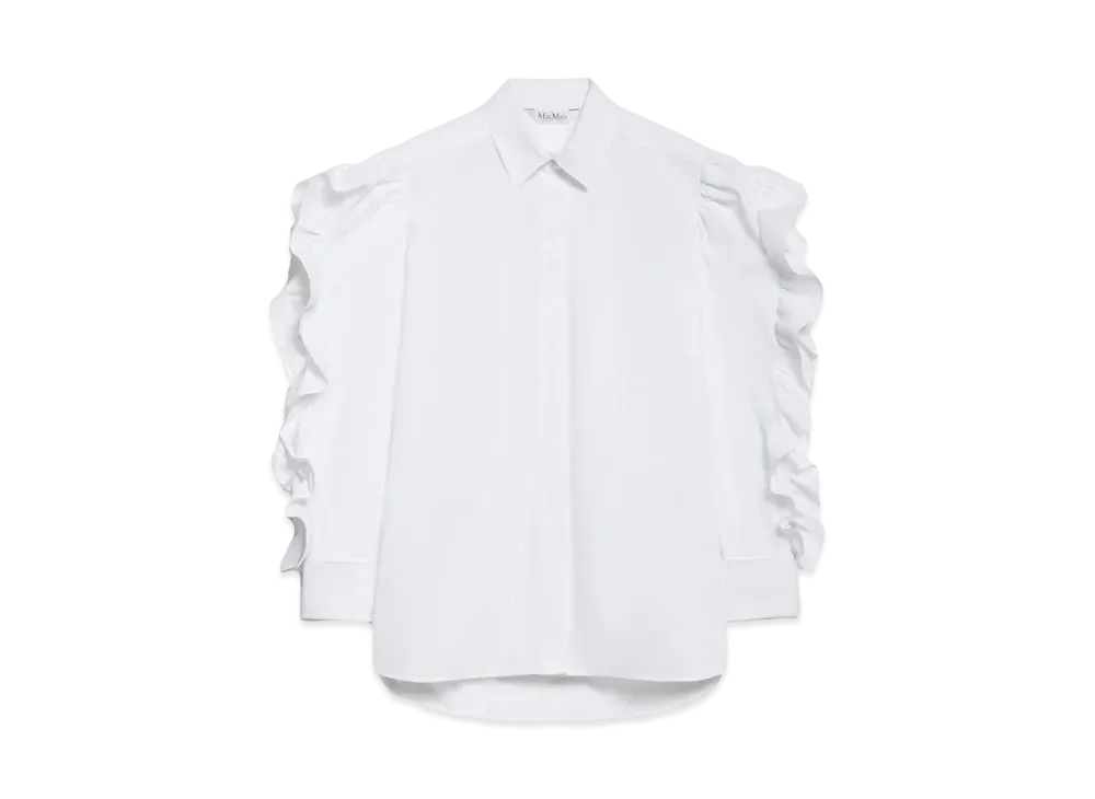 Max Mara Playadi Cotton Poplin Oversized Shirt "Optical White"