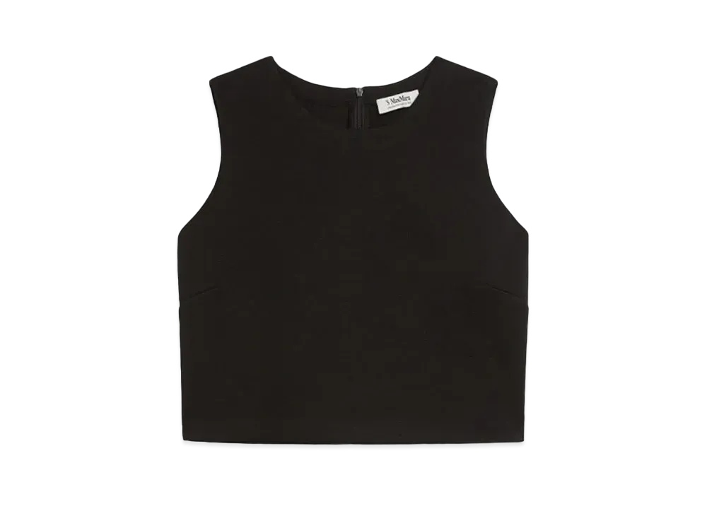Max Mara Dazie Scuba Jersey Crop Top "Blak"