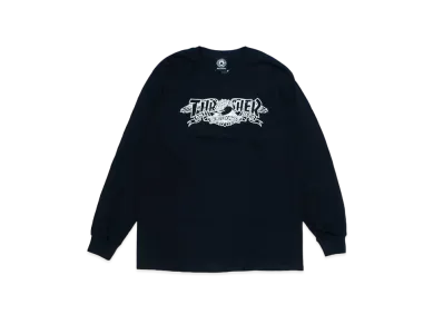 THRASHER x ANTI HERO Mag Banner L/S Tee "Black"