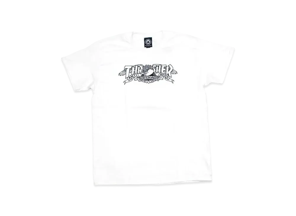 THRASHER x ANTI HERO Mag Banner Tee "White"