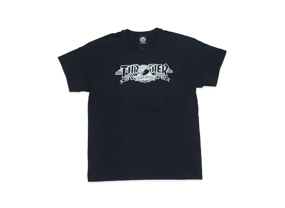 THRASHER x ANTI HERO Mag Banner Tee "Black"