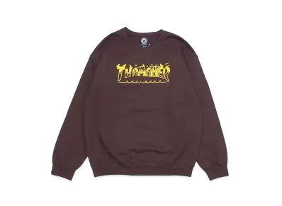 THRASHER x ANTI HERO Pigeon Mag Crew Sweat "Dark Chocolate"