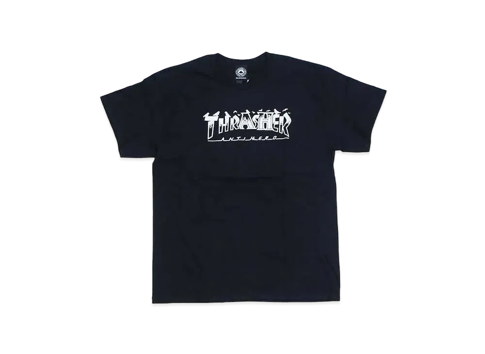 THRASHER x ANTI HERO Pigeon Mag Tee "Black"