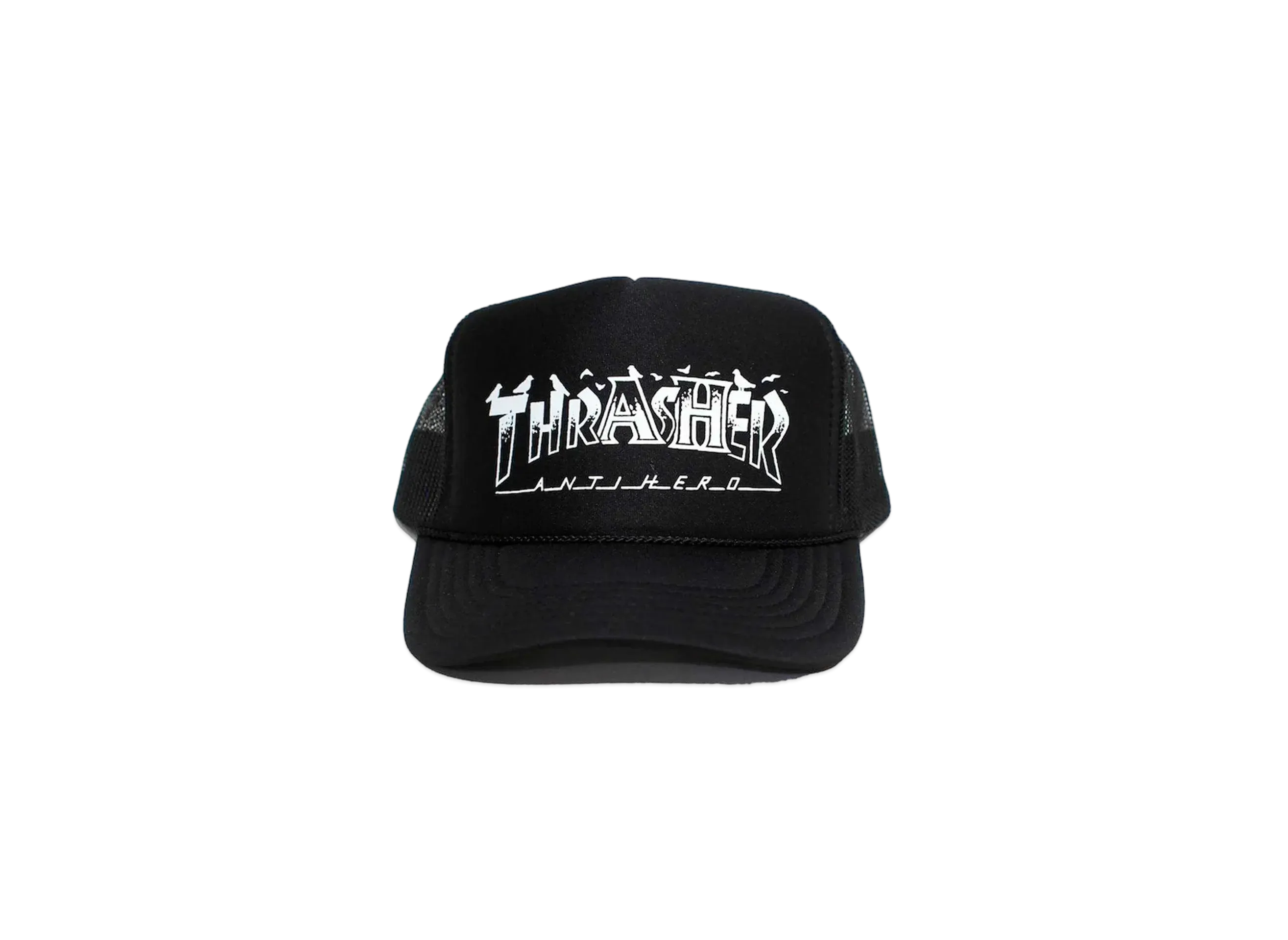 THRASHER x ANTI HERO Pigeon Mag Mesh Cap "Black"