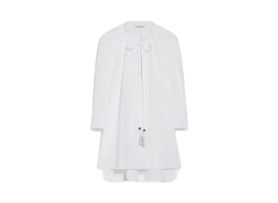 Max Mara Capri Cotton Balloon Sleeve Shirt "Optical White"
