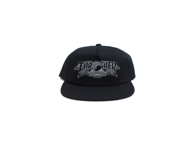 THRASHER x ANTI HERO Mag Banner Snapback Cap "Black"