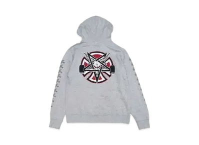 THRASHER x INDEPENDENT Pentagram Cross Pullover Hood "Heather Gray"