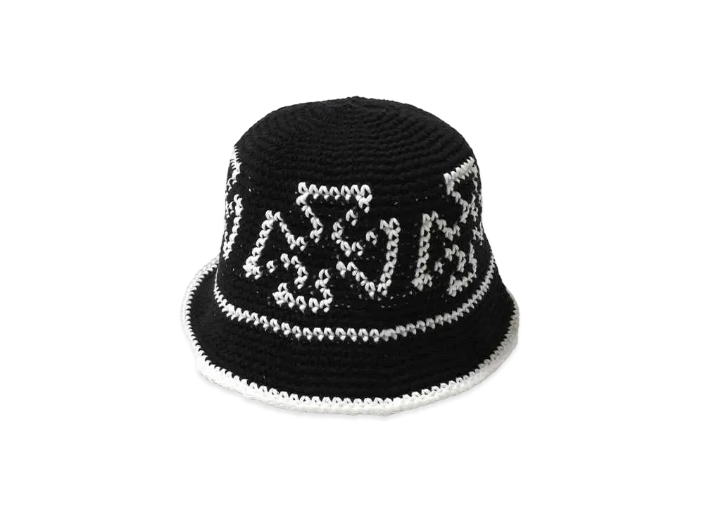 MFC STORE x made in KEY Iron Cross Crochet Hat "Black"