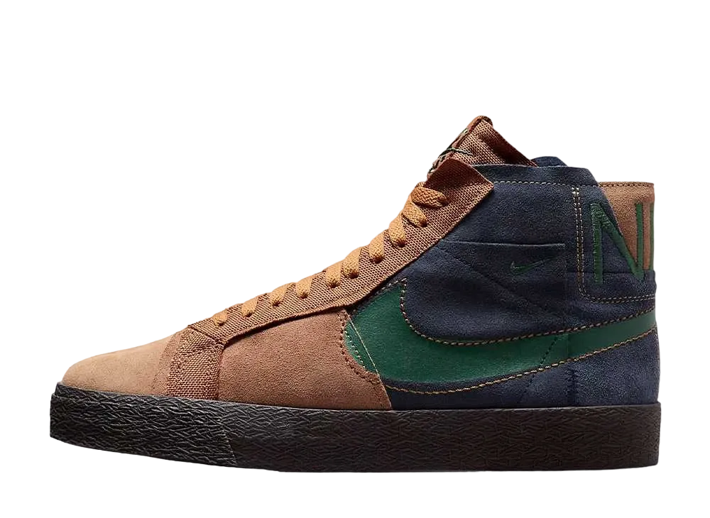 ナイキ SB ズーム ブレーザー ミッド プレミアム "レジェンドダークブラウン/オブシディアン/ライトブリティッシュタン/ファー"