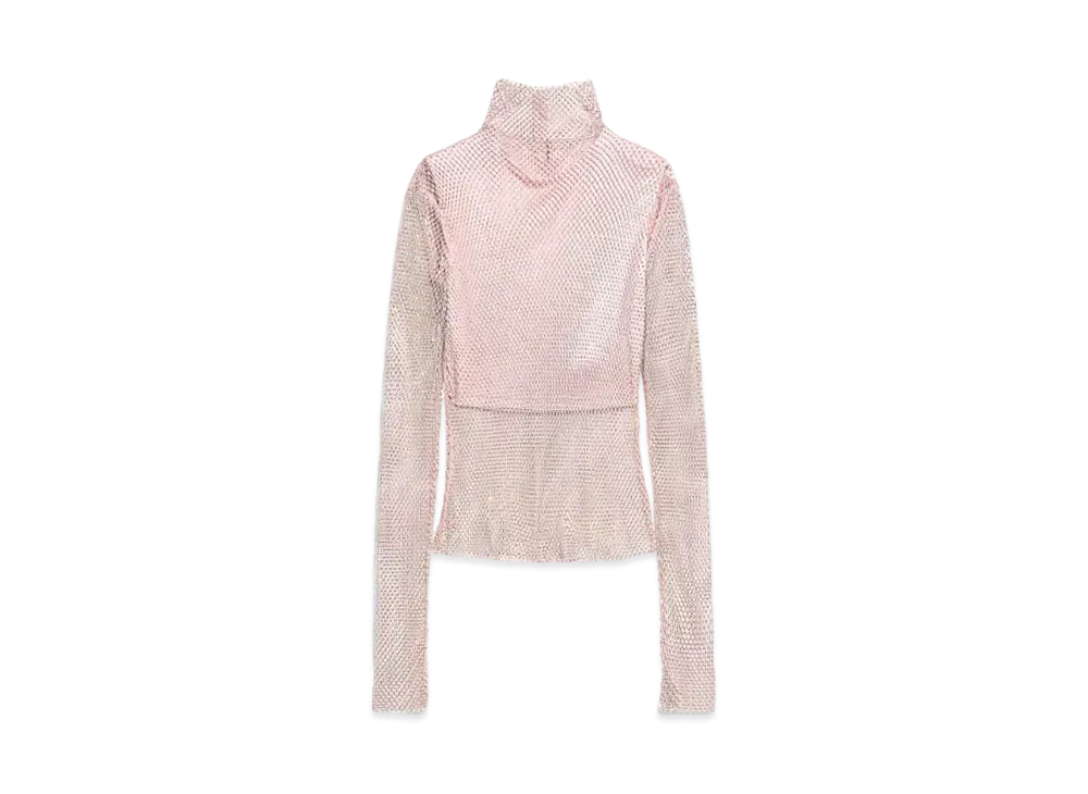 Max Mara Valdai Rhinestone Tulle Top "Lavender"