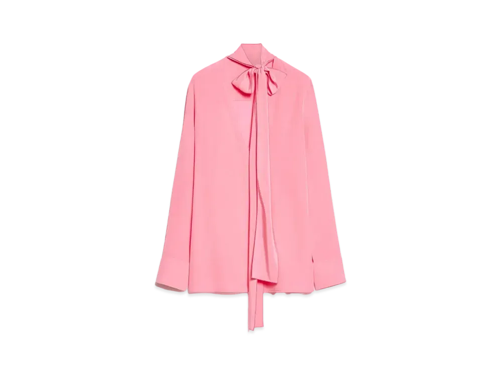 Max Mara Eleni Silk Sash Blouse "Shocking pink"