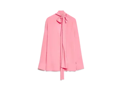 Max Mara Eleni Silk Sash Blouse "Shocking pink"
