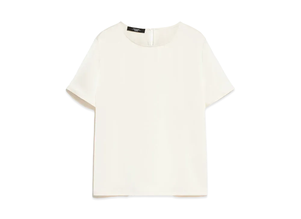 Max Mara Gilbert Satin Jersey T-shirt "Ecru"