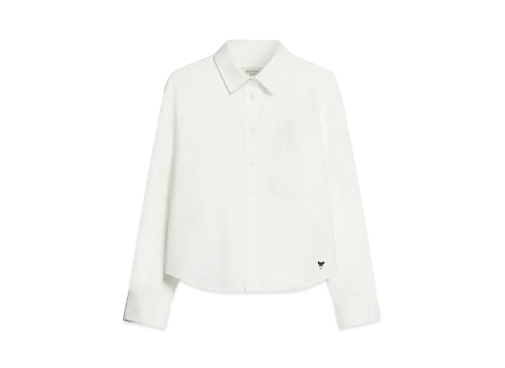 Max Mara Jock Pure Cotton Oxford Shirt "White"