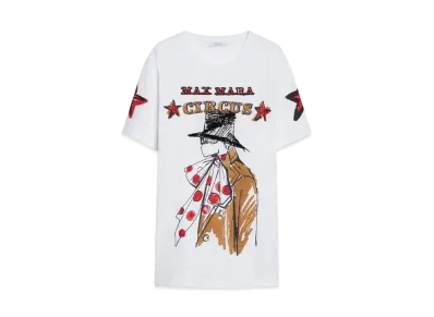 Max Mara Mala Pure Cotton Jersey T-shirt "White"