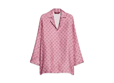 Max Mara Alpe Pure Silk Twill Print Shirt "Peony"