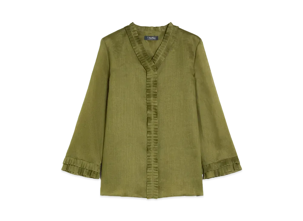 Max Mara Felipe Lamy V-neck Blouse "Khaki"