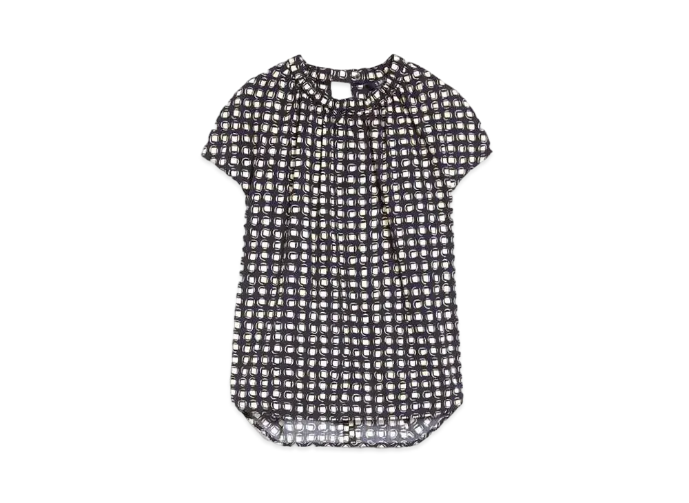 Max Mara Lithia Pure Cotton Print Blouse "Ultramarine"