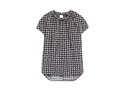 Max Mara Lithia Pure Cotton Print Blouse "Ultramarine"