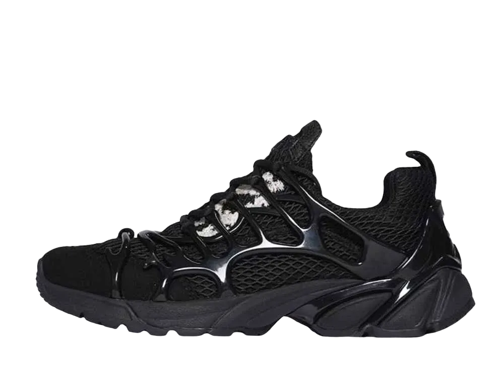 44 LABEL GROUP SYMBIONT SNEAKERS TECH NYLON BLACK + GLOW EMB "BLACK"