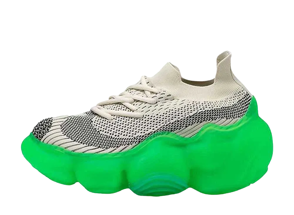 grounds MOOPIE FROST "CREAM BLACK/FLUO GREEN"