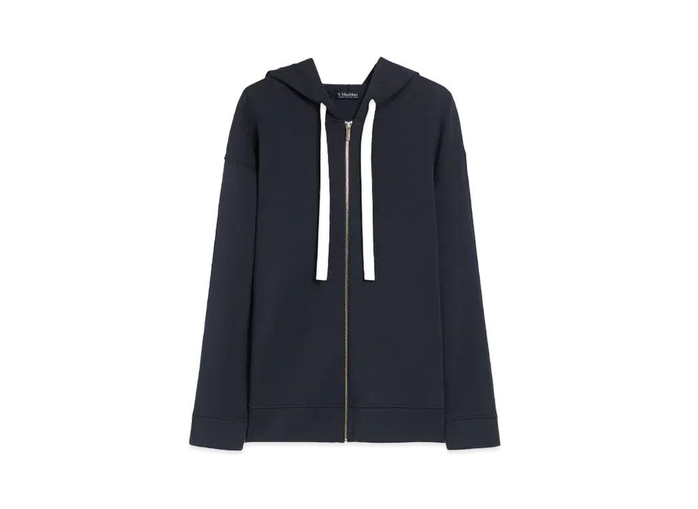 Max Mara Zueye Scuba Jersey Hoodie "Navy"