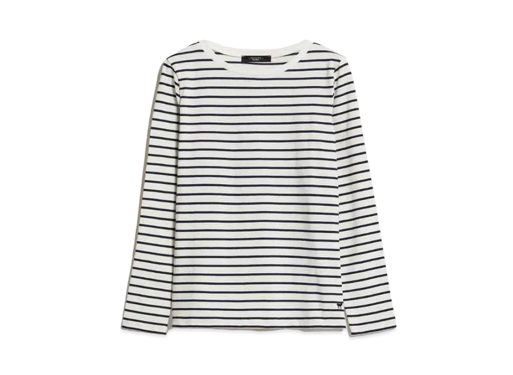 Max Mara Erasmo Organic Cotton Striped T-shirt "Navy"