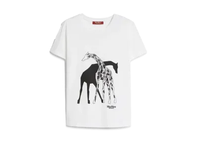 Max Mara Rita Pure Cotton Print T-shirt "White"