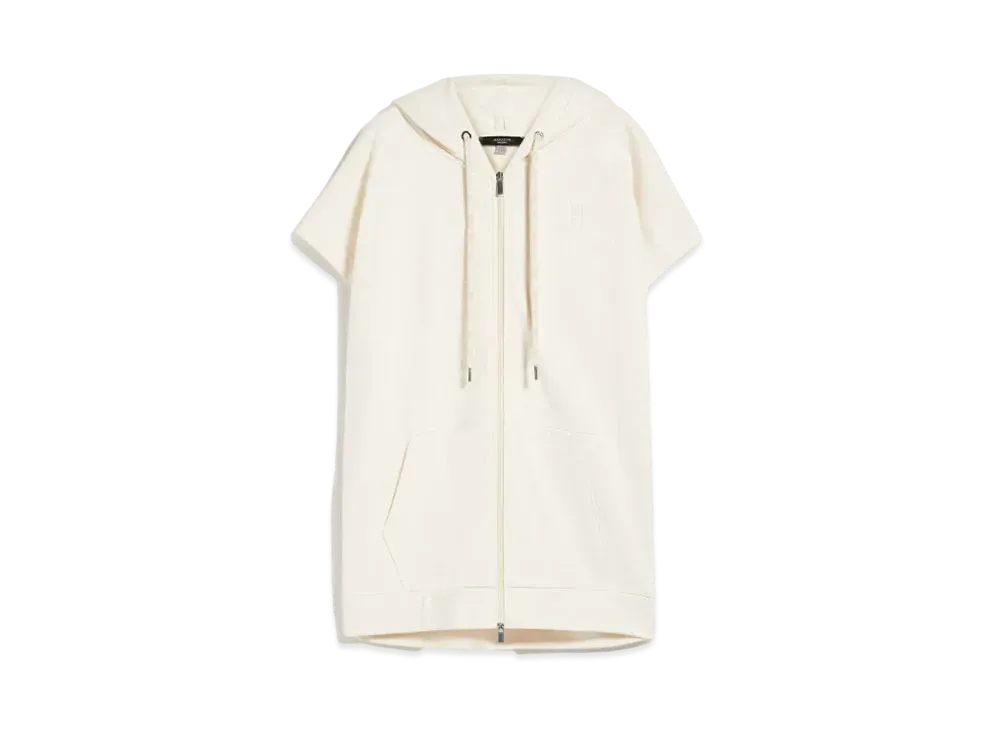 Max Mara Pincho Cotton Jersey Sweatshirt Hoodie "Ivory"