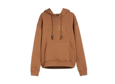 Max Mara Agre Cotton Jersey Sweat Hoodie "Hazelnut Brown"