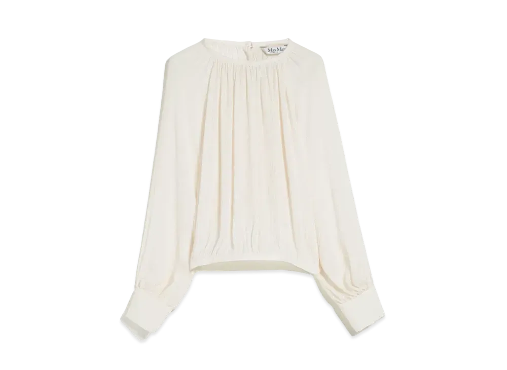 Max Mara Narvel Silk Crepon Blouse "Ivory"