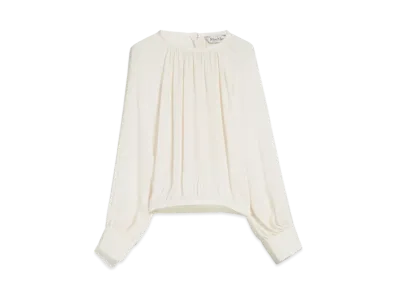 Max Mara Narvel Silk Crepon Blouse "Ivory"