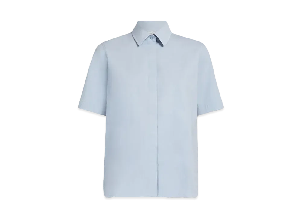 Max Mara Adunco Cotton Canvas Shirt "Light Blue"
