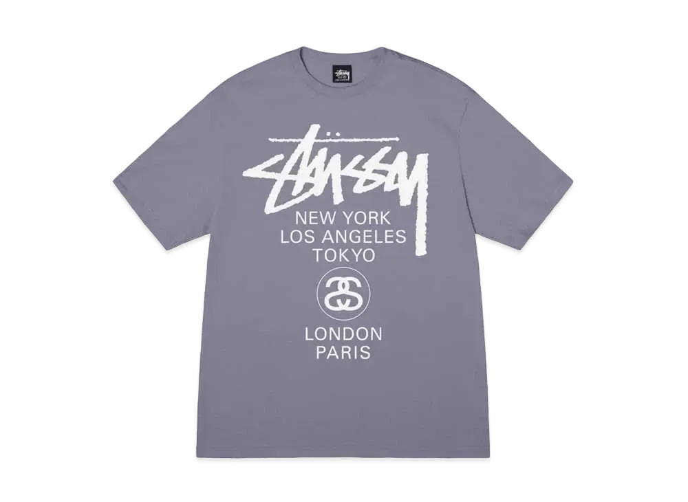 Stussy World Tour Tee "Mauve" (23SS)