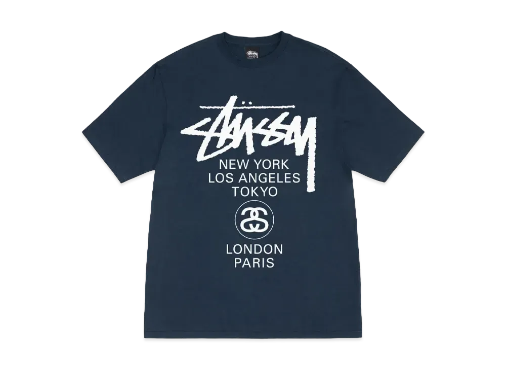Stussy World Tour Tee "Navy" (23SS)