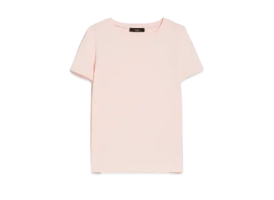 Max Mara Multi-F Organic Cotton Jersey T-Shirt "Pink"