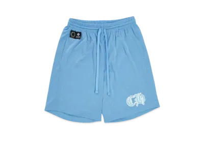 Chrome Hearts Mesh Varsity Shorts CH Print Half Pants "Light Blue"
