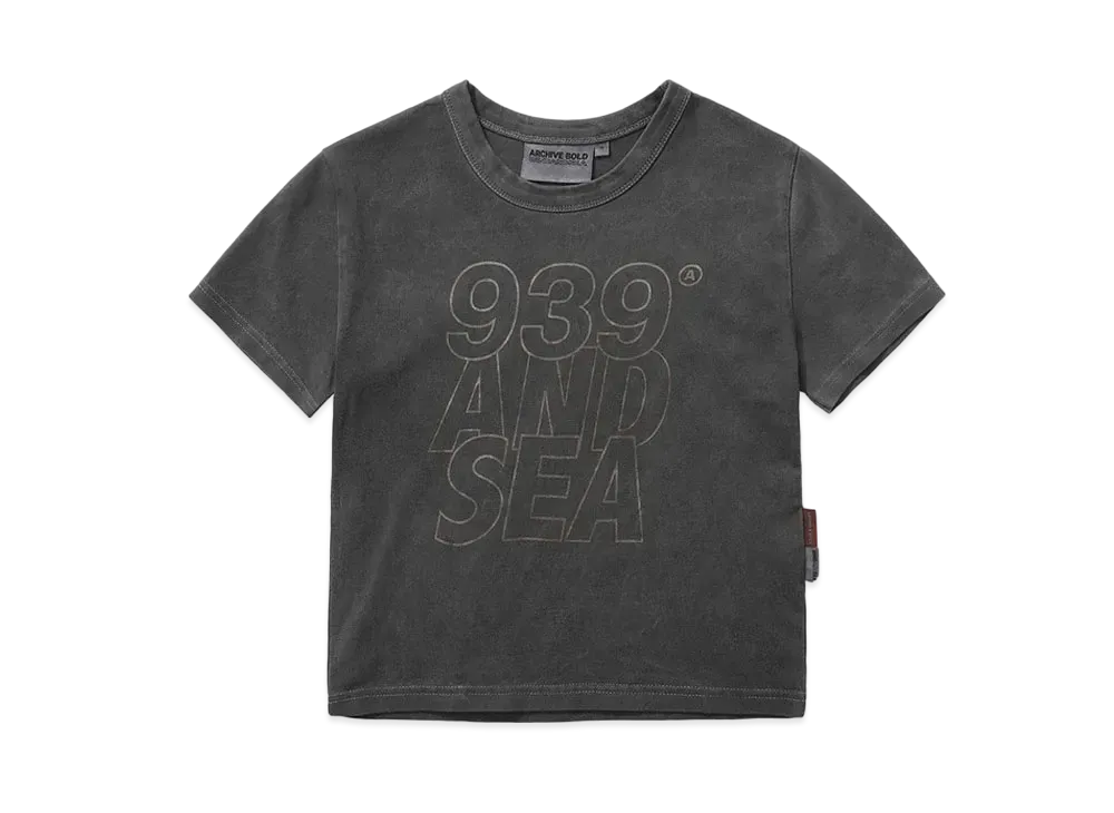 WIND AND SEA x ARCHIVE BOLD Compact T-shirts "Charcoa"