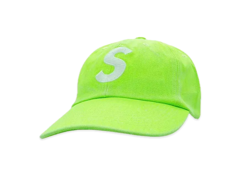 Supreme Pigment Canvas S Logo 6-Panel "Lime"
